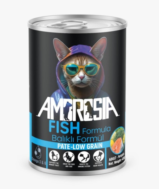 Ambrosia Pate Balıklı Yetişkin Kedi Konserve 400 Gr
