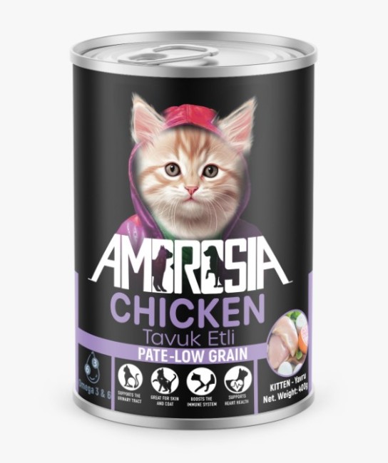 Ambrosia Pate Kitten Tavuklu Yavru Kedi Konserve 400 Gr - 1