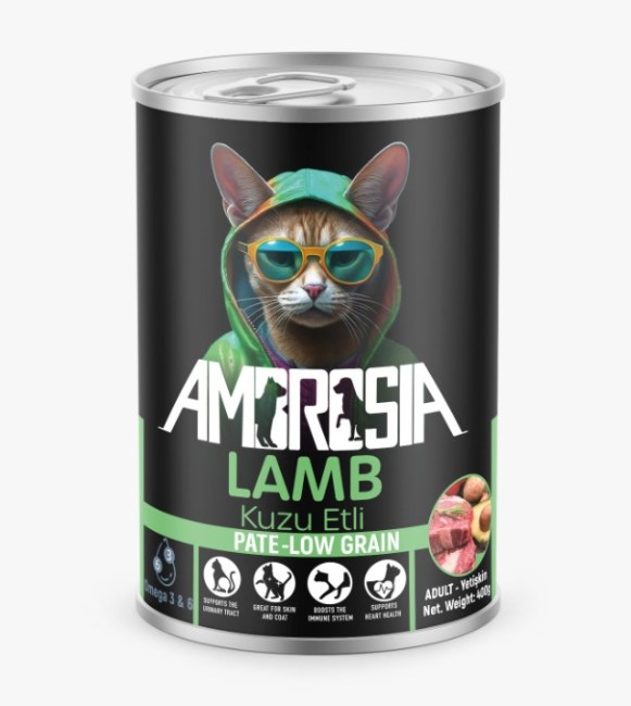 Ambrosia Pate Kuzu Etli Yetişkin Kedi Konserve 400 Gr