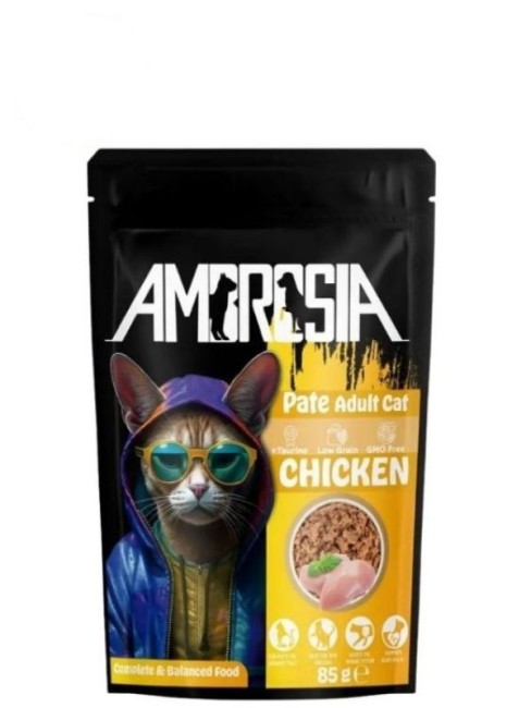 Ambrosia Tavuk Etli Ezme Pouch Yetişkin Kedi Maması 85 Gr