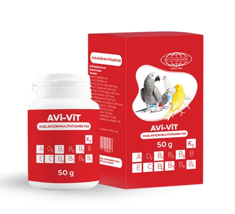Biyoteknik Avi-Vit Kuşlar İçin Toz Vitamin 50 Gr