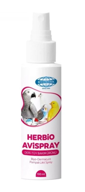 Biyoteknik Herbio Avispray Kuşlar İçin Cilt Ve Tüy Bakım Spreyi 100 Ml