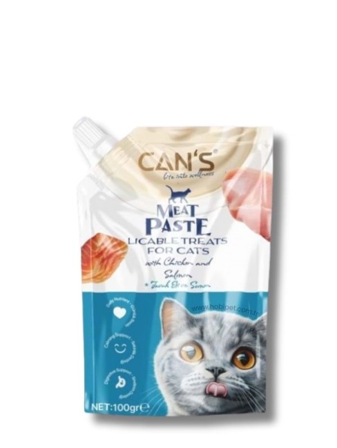 Can’s Tavuklu ve Somonlu Kedi Et Ezmesi (Meat Paste) 100 gr