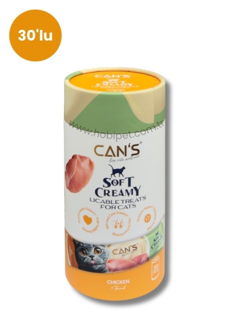 Can’s Soft Creamy Tavuklu Kedi Ödül Kreması 15 gr x 30’lu