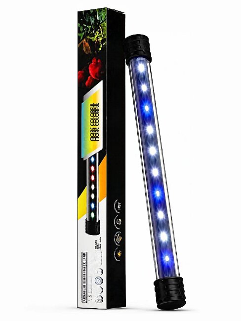 Coco Akvaryum Su Altı Led Aydınlatma 20 Cm Beyaz Mavi