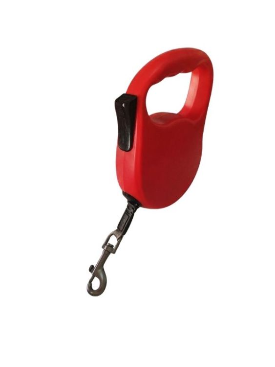 Dogness R01-3R Otomatik Kedi Köpek Gezdirme Tasması 3 Metre Kırmızı - 1