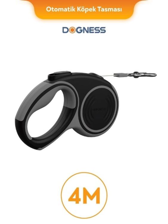 Dogness R06 Otomatik Kedi Köpek Gezdirme Tasması 4 Metre Gri (R06-4G) - 1