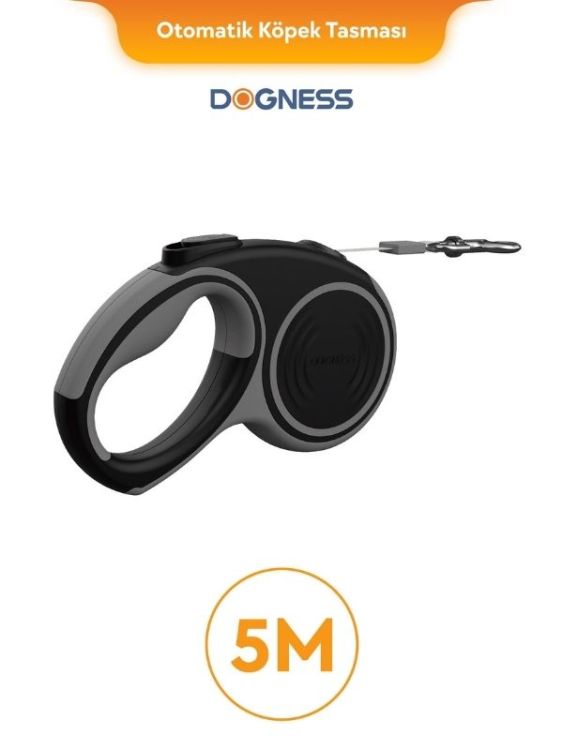 Dogness R06 Otomatik Kedi Köpek Gezdirme Tasması 5 Metre Gri (R06-5G) - 1