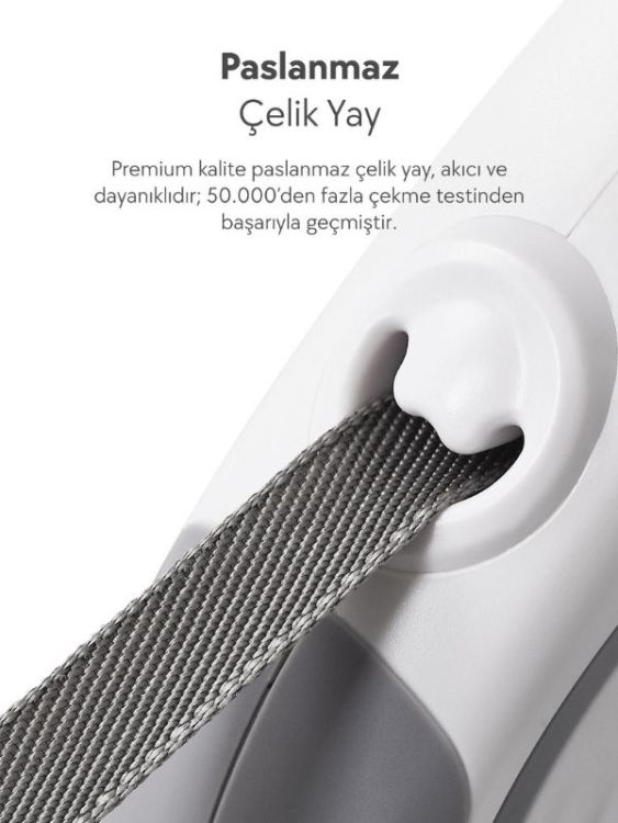 Dogness R06 Otomatik Kedi Köpek Gezdirme Tasması 5.5 Metre Kırmızı (R06-5+R) - 2