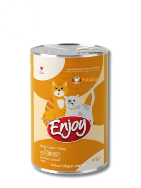 Enjoy Sos İçinde Et Parçacıklı Tavuklu Yetişkin Kedi Konservesi 400 gr