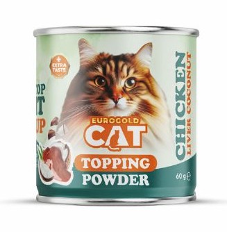 Eurogold Cat Topping Tavuk Ciğerli Ve Kokonatlı Mama Sosu 60 Gr