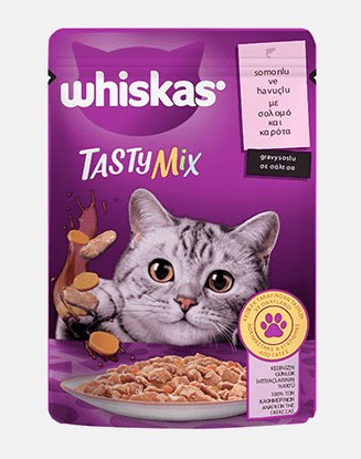 Whiskas Tasty Mix Somonlu Ve Havuçlu Pouch 85 Gr (443030)