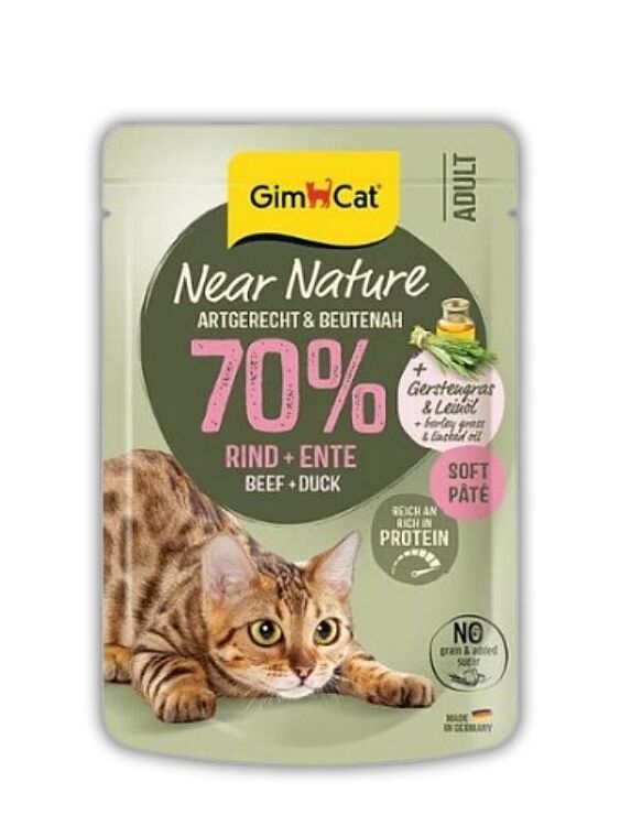 Gimcat Near Nature Sığır Etli Ve Ördekli Kedi Pouch Maması 85 Gr - 1