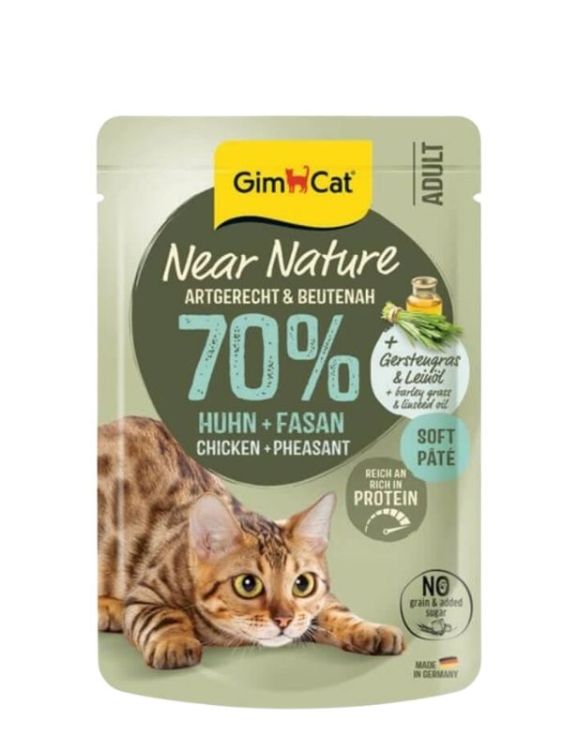 GimCat Near Nature Tavuklu & Sülün Etli Kedi Pouch Maması 85 Gr - 1