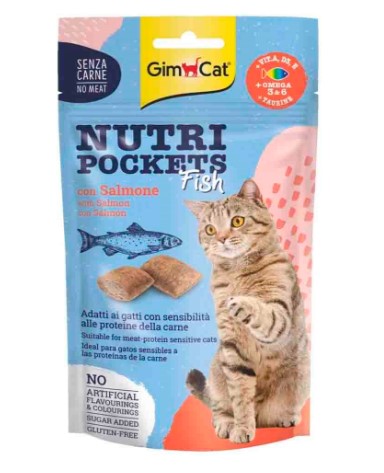 Gimcat Nutripockets Balıklı Ve Somonlu Ödül 60 Gr