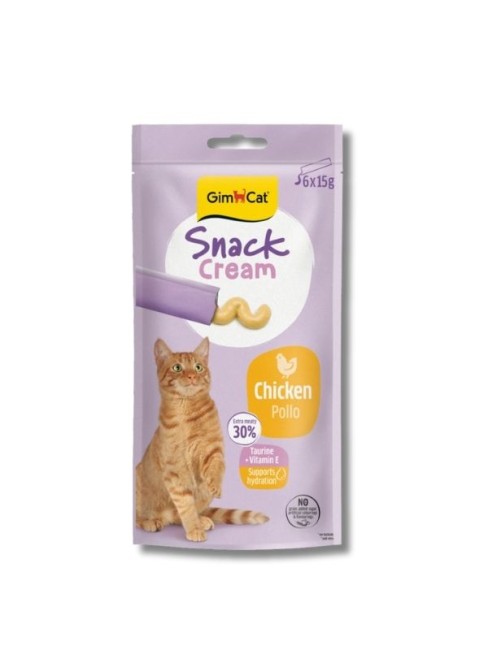 GimCat Snack Cream Tavuklu Krema Kedi Ödülü 15 g (6’lı)