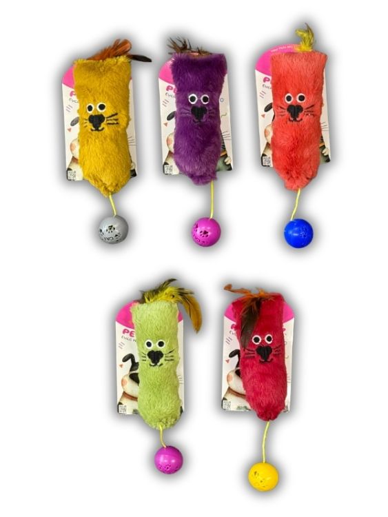Hobi Pet Toys Aslan Figürlü Peluş Tüylü Toplu Zilli Oyuncak RD1020 25 Cm - 1