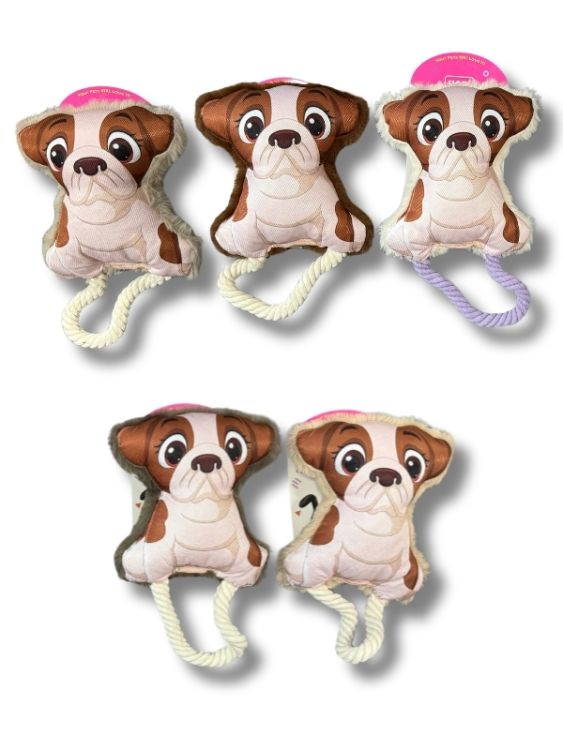 Hobi Pet Toys Buldog Figürlü Zilli Kedi & Köpek Oyuncağı RD1061 - 1