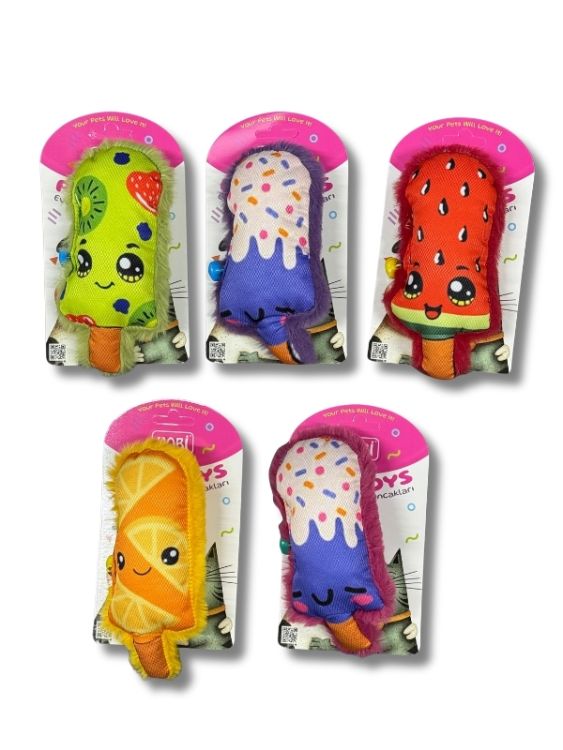 Hobi Pet Toys Dondurma Figürlü Zilli Kedi & Köpek Oyuncağı RD1010 - 1