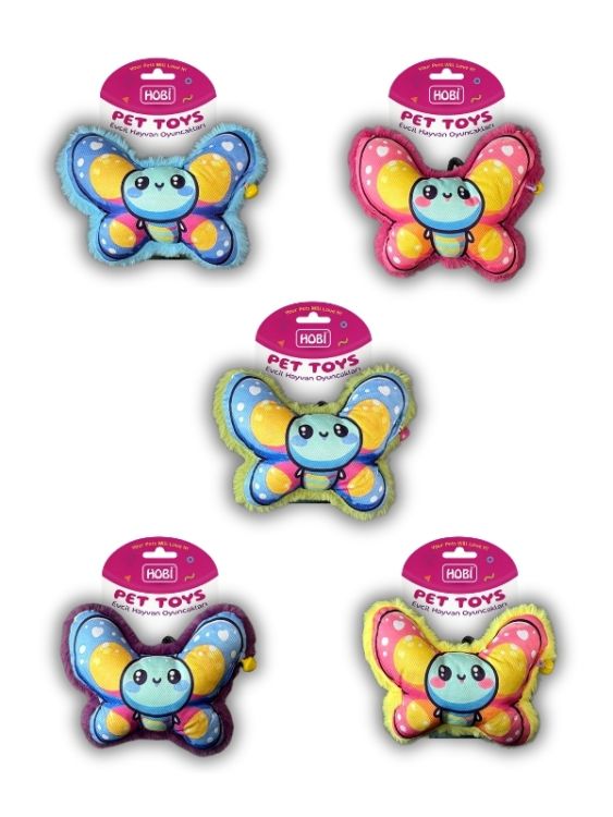 Hobi Pet Toys Kelebek Figürlü Zilli Kedi & Köpek Oyuncağı RD1035 - 1