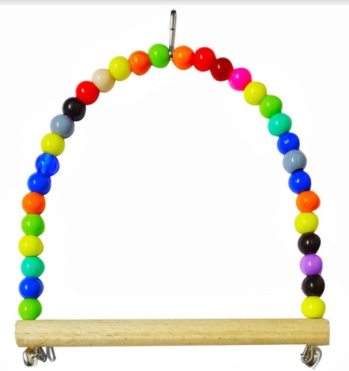 Hobi Zilli Boncuklu Oval Salıncak Kuş Oyuncağı - 1