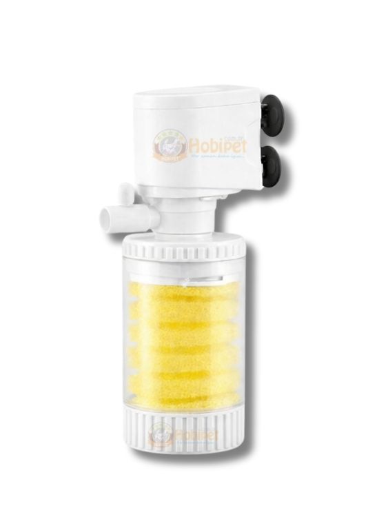 Jingye JY-8100F Şeffaf Gövdeli Akvaryum İç Filtre 6W 500L/H Beyaz - 1