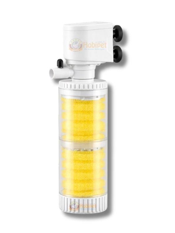 Jingye JY-8200F Şeffaf Gövdeli Akvaryum İç Filtre 10W 600L/H Beyaz - 1