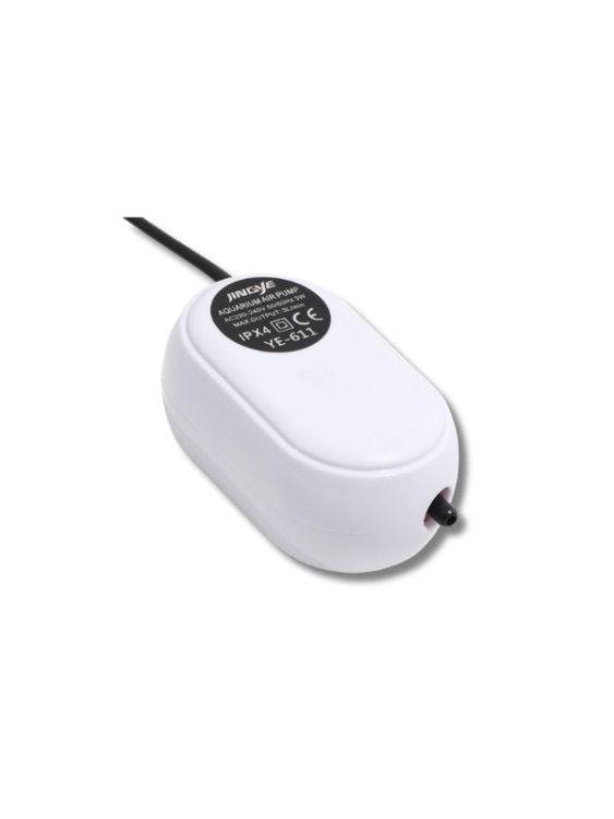 Jingye YE-611 Tek Çıkışlı Sessiz Akvaryum Hava Motoru Beyaz 3W 3L/Min - 1