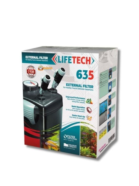 Lifetech 635 Akvaryum Dış Filtresi 600 L/H – Filtre Malzemeli - 1