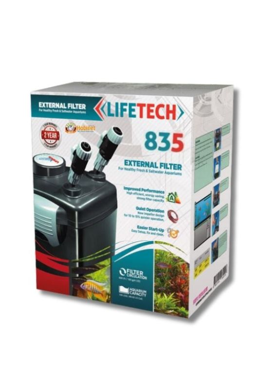 Lifetech 835 Akvaryum Dış Filtresi 1000 L/H – Filtre Malzemeli - 1