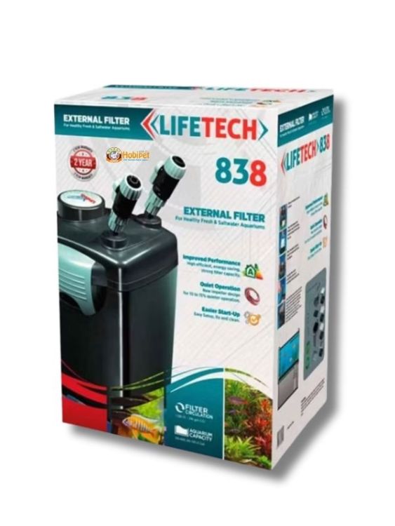 Lifetech 838 Akvaryum Dış Filtresi 1200 L/H – Filtre Malzemeli - 1