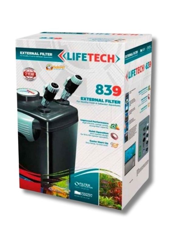 Lifetech 839 Akvaryum Dış Filtresi 1500 L/H – Filtre Malzemeli - 1