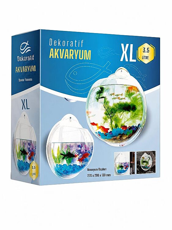 Miapet Dekoratif Duvar Akvaryumu XLarge 3.5 Litre 29 Cm  - 1