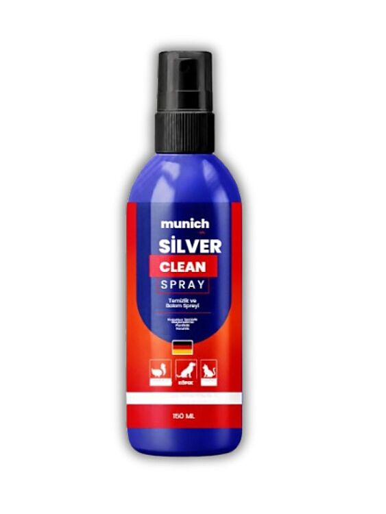 Munich Vet Silver Clean Kedi Ve Köpekler İçin Yara Spreyi 150 Ml - 1