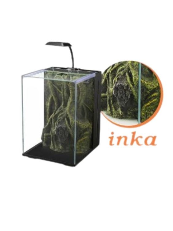Nubios Nano Akvaryum İnka Dekorlu Siyah 20x22x29 Cm (670-NB-A20-İNKA-S) - 1
