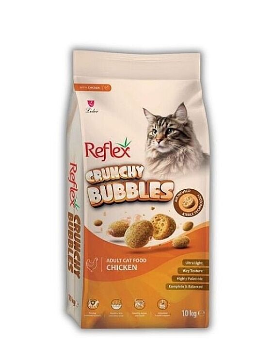 Reflex Crunchy Bubbles Tavuklu Yetişkin Kedi Maması 10 Kg - 1