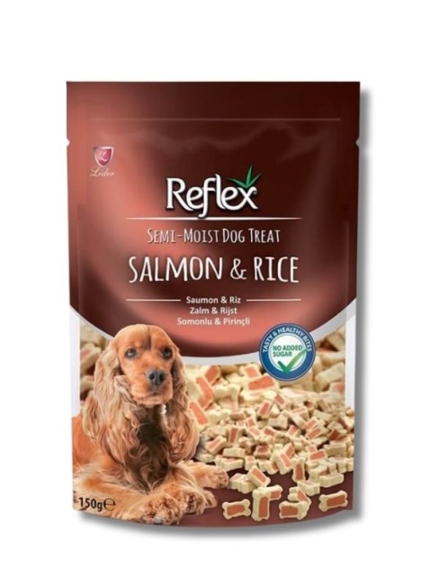 Reflex Somonlu ve Pirinçli Yarı Yumuşak Köpek Ödül Maması 150 gr