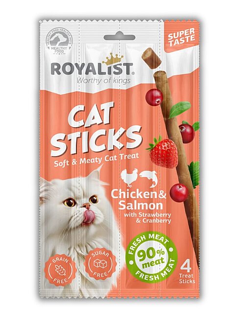 Royalist Tavuklu Ve Somonlu Kedi Sticks 4 Lü 20 Gr