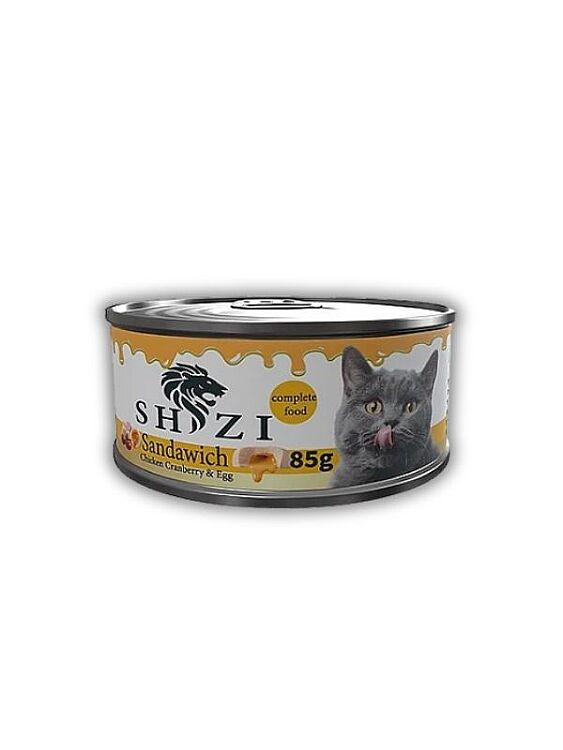 Shizi Gourmet Tavuklu Kızılcıklı ve Yumurtalı Ezme Kedi Konserve Maması 85 Gr - 1