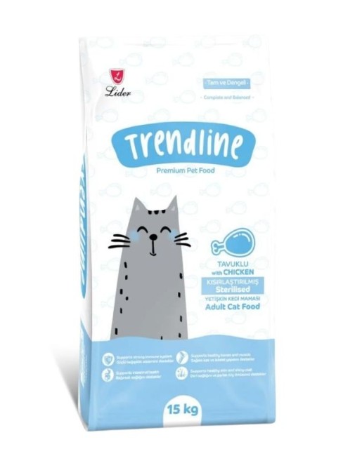 Trendline Tavuklu Kısırlaştırılmış Yetişkin Kedi Maması 15 kg