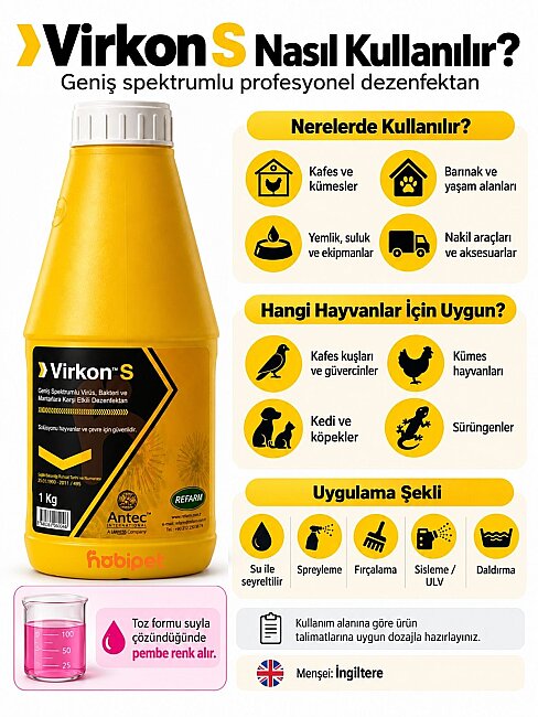 Virkon S Geniş Spektrumlu Virüsidal Pet Dezenfektanı 1kg - 2