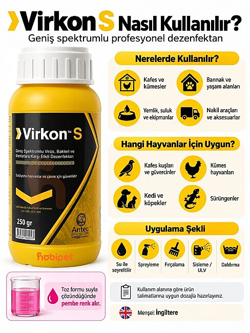 Virkon S Geniş Spektrumlu Virüsidal Pet Dezenfektanı 250 Gr - 2