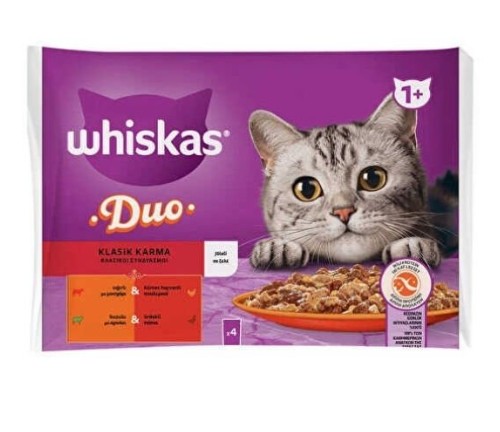 Whiskas Duo Klasik Karma Karışık 4 X 85 Gr Pouch (443142)