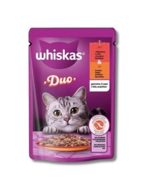 Whiskas Duo Kümes Hayvanlı ve Sığır Etli Kedi Pouch Maması 85 gr (443047)