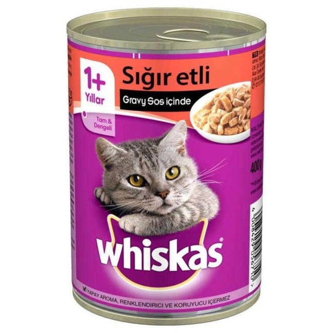 Whiskas Sığır Etli Kedi Konserve 400 Gr (450178)